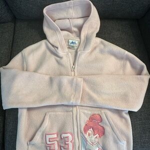 Light pink Tinkerbell fleece hoodie Disneyland Resort label